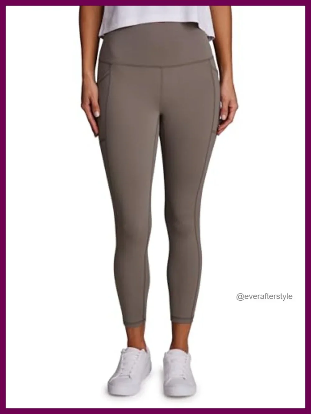 High Waisted Squat Proof Ankle Length Yoga Leggings with Pockets